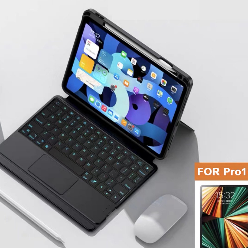 ☈NwD 2023 Baru Keyboard case tablet 10.1” / Sarung tablet 10.1 inch / Case keyboard tablet universal ✧ ✢