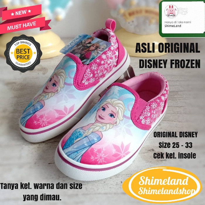 Sepatu Anak Perempuan Slip On Disney Frozen Asli Original