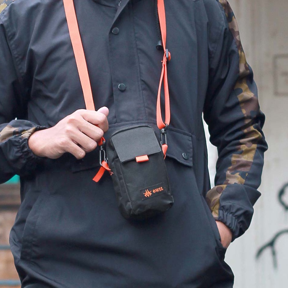 [PROMONSW2] Hanging Wallet Pria Distro Dompet HP Kartu ID Card Tas Gantung Leher Mini Terbaru KHB