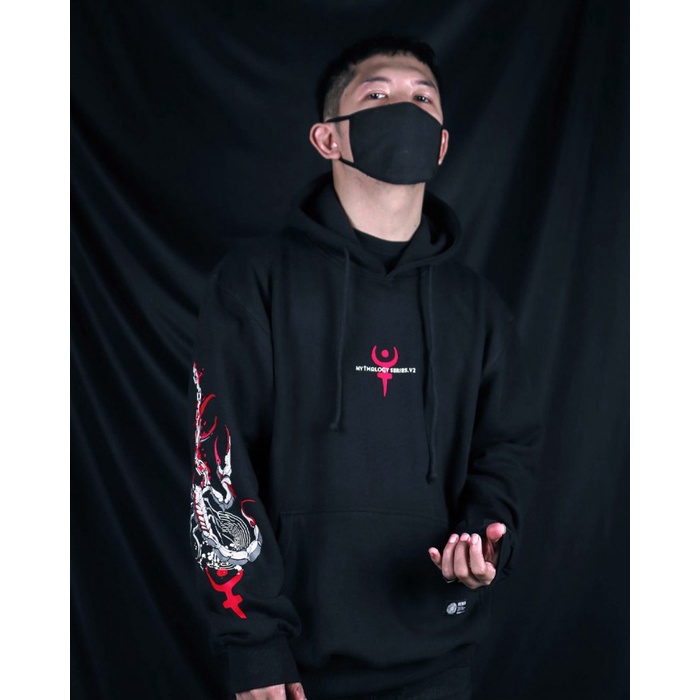 [Top] KREMLIN Mythology V.2 Pullover Hoodie Hitam - Hades Terlaris