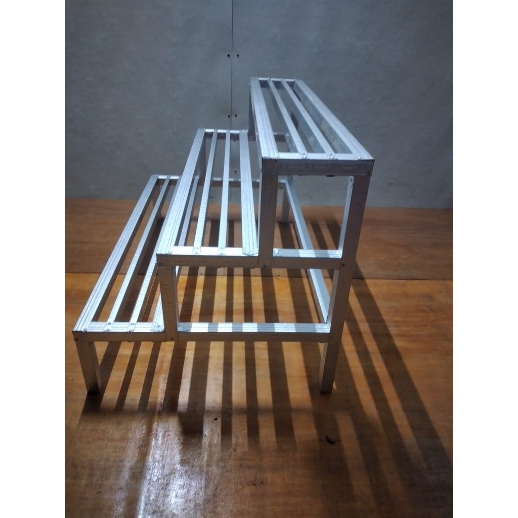 3 Tingkat 1 Meter/Rak Bunga /Rak Sepatu 3 Susun/Rak Serbaguna/Rak Tanaman 3 Susun/Rak Bunga Besi/Rak