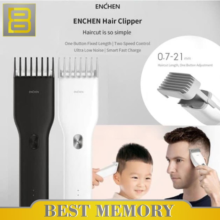 alat cukur rambut Enchen Boost Hair Clipper Alat Cukur Elektrik - Hitam(V3L7) alat cukur rambut bayi