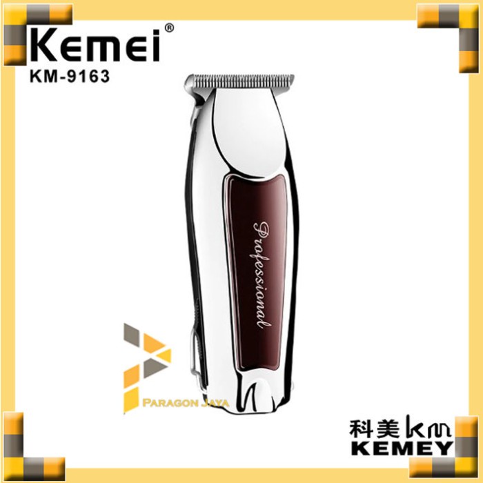 alat cukur rambut Original KEMEI KM-9163 Alat Cukur Wireless Trimmer Rambut Kumis(S0Q4) alat cukur b