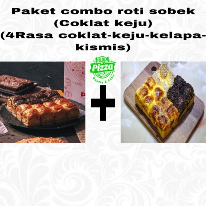 

Paket 2 roti sobek (coklat+keju) dan (4 rasa)