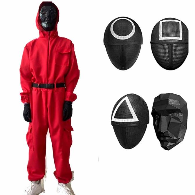 

Best Seller Kostum Squid Game Jumpsuit Merah Moneyheist Seragam Merah Kpop Murah Limited Edition