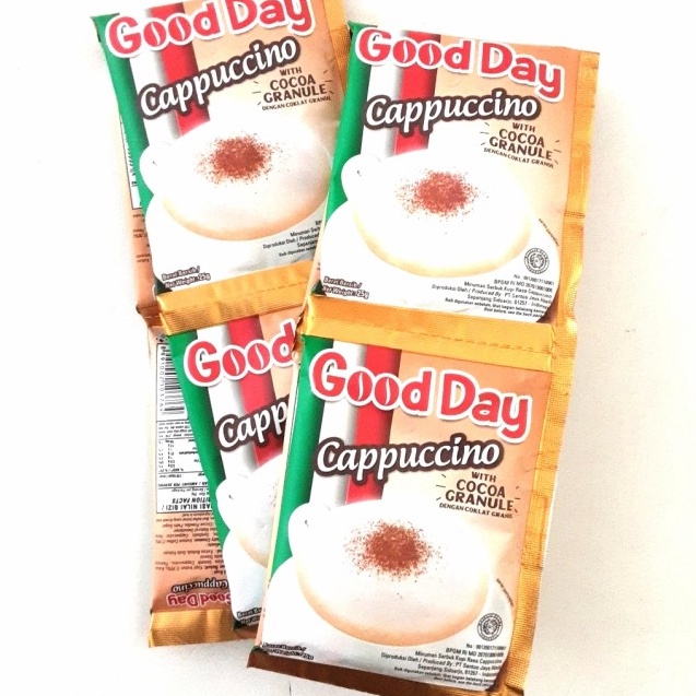 

Best Produk (GC) Good Day CAPPUCCINO Renceng isi 10 pcs Baru