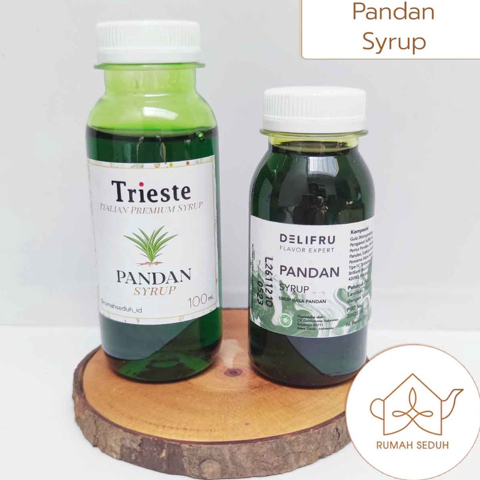 

➔➝✺❇ 100 mL Sirup Pandan merk Trieste - Pandan Italian Premium Syrup Delifru Suji Dijual