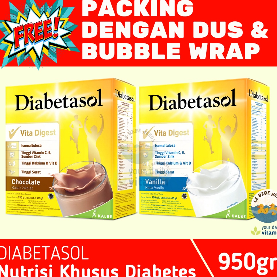

Terkini Diabetasol Vanilla 950gr - Diabetasol Chocolate 950gr - Susu Nutrisi Khusus Diabetes