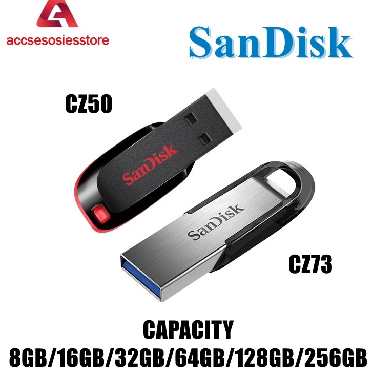 ←➲❊✩ 100% Original USB FLASHDISK CZ50 2.0 / CZ73 USB 3.0 FLASH DISK 8GB/16GB/ 32GB/64GB/128GB High R