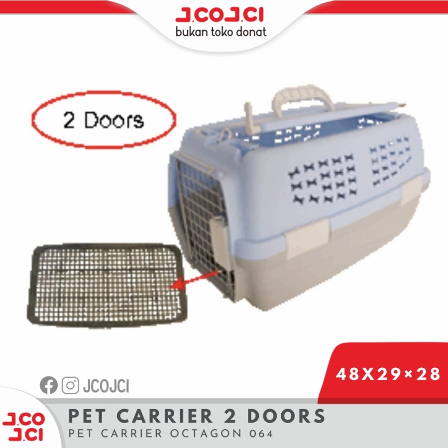 Kennel Box Pet Carrier Pet Cargo Octagon 2 Doors