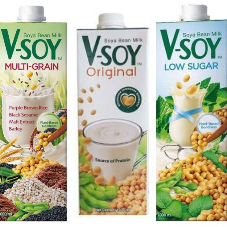 

Terlaris Vsoy Susu Kedelai Original / Multi Grain | V-soy Soya Milk 1 Liter UHT