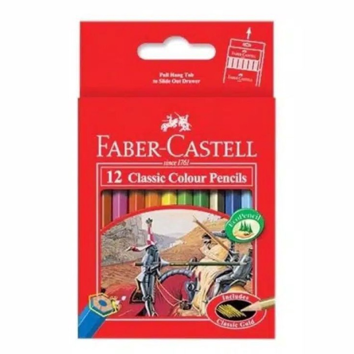 

↔✢❅ Faber Castell Pensil Warna Classic 12 Pendek Best Produk
