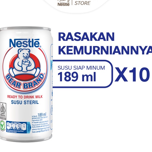 

Terbaru BEAR BRAND Susu Kaleng Susu Beruang Susu Steril 189ml 10 pcs ➷➷✻✫