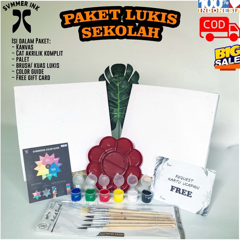 

Harga Murah [SALE] PAKET LUKIS SEKOLAH / Kanvas Lukis 30x30 / Palet / Kuas / BRUSH/ Cat Acrylic Akrilik/ Easel / perlengkepan melukis anak lengkap canvas satu set alat menggambar