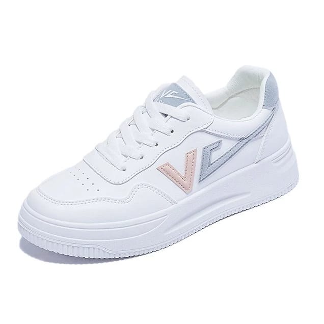 Sepatu Putih Sneakers Wanita Perempuan Model Korea Warna Putih Jogging Sepatu Nongkrong Cewek Terbar