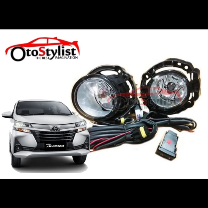 Foglamp / Lampu Kabut Mobil Avanza 2020 - 2021 Full Set Komplit Pnp Kode Ma187