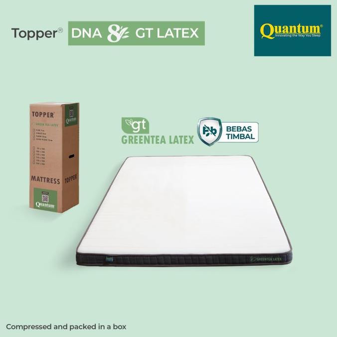 Quantum Topper Greentea Latex DNA 8cm - Kasur Spring bed Springbed