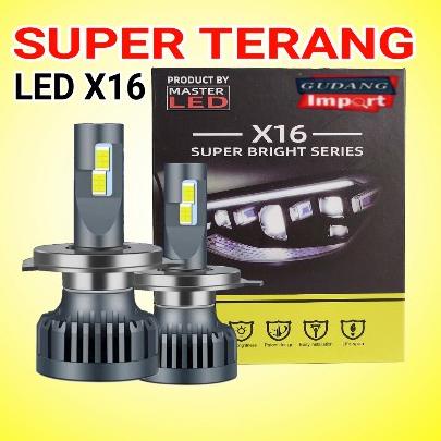 LAMPU LED MOBIL X16 H4 H11 H7 H1 H16 SUPER TERANG