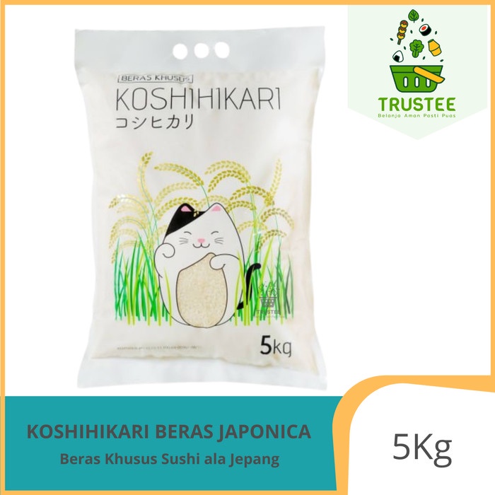 

Koshihikari Beras Sushi Jepang / Japanese Japonica Rice Grain 5kg