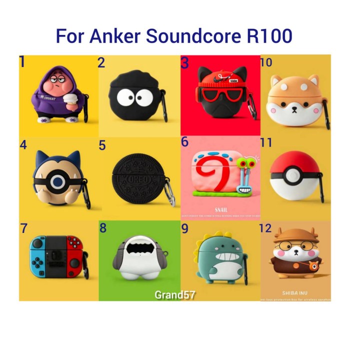 Terlaris Case Anker Soundcore R100 Silicone Casing Silicon 3D Soundcore R100