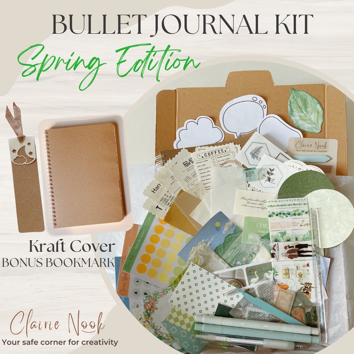 

Terlaris Clairie Nook Seasonal Bullet Journal Kit -Dekorasi Notebook Scrapbook - Spring - Kraft,