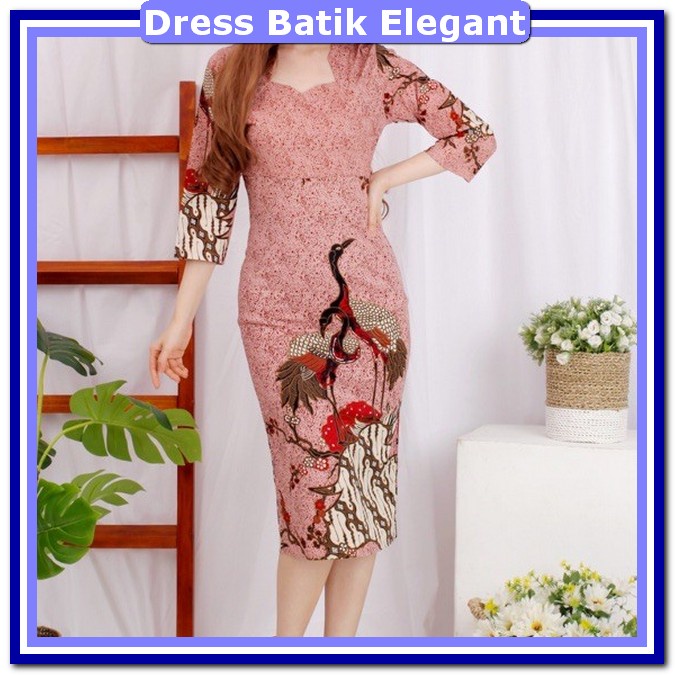 Baju Batik Modern Anak Perempuan Remaja Motif Bathik Minidress Dress Wanita Kondangan Elegan Tunik K