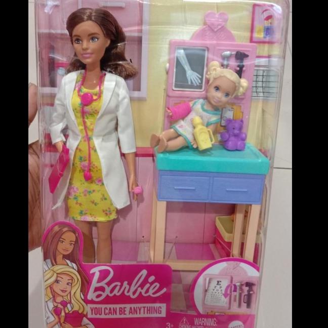 Boneka Barbie Profesi Dokter Mata Dokter Anak Original Mattel