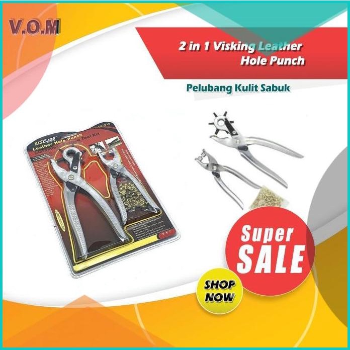 

2 in 1 Visking Leather Hole Punch - Pelubang Kulit Sabuk Dll 0838 20JVLZ3 tools