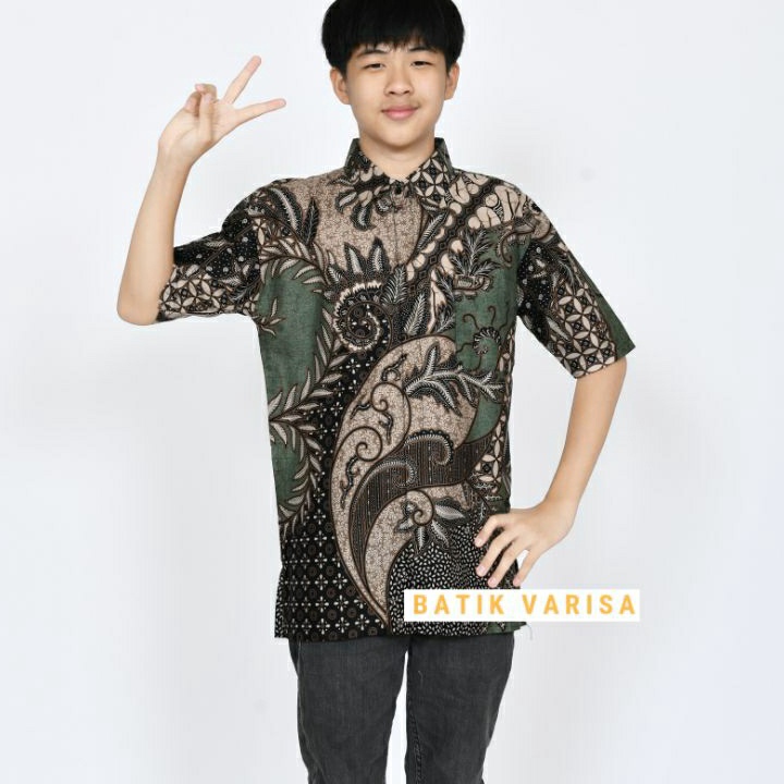 VKVY4663 (C6369]  Batik anak cowok M L XL XXL Remaja  // Kemeja batik anak cowok Remaja // Baju bati