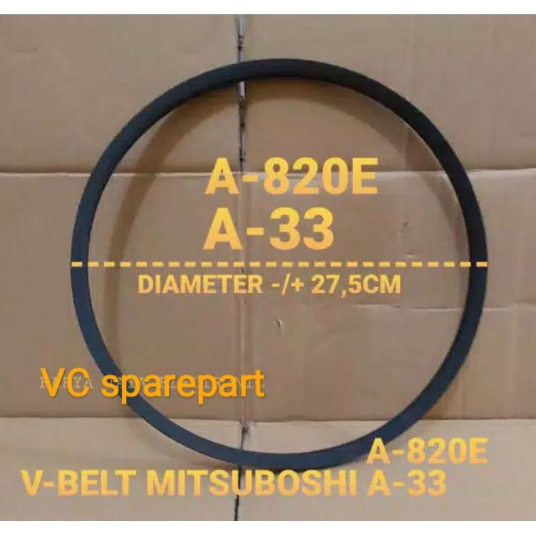 STOCK MASIH BANYAK  Van Belt / V- Belt Mesin Cuci A-33(A820E) Mitsuboshi