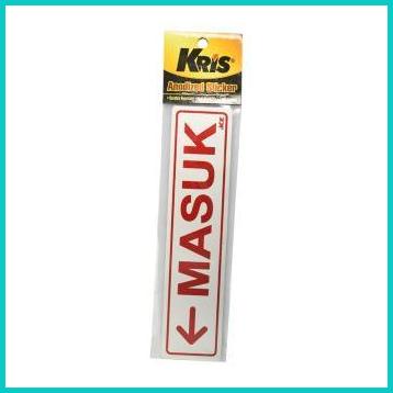 

KRIS STIKER MASUK KIRI STICKER SIGN LABEL ANODIZED 20JVLZ3 perkakas