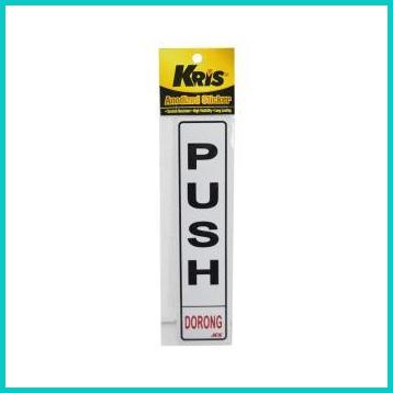 

KRIS STIKER PUSH STICKER SIGN LABEL ANODIZED 20JVLZ3 tools n parts