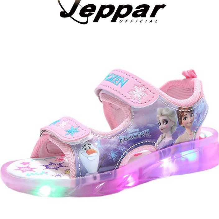 Paling Murah Sandal Anak LED Perempuan FROZEN kualitas Import -  Sandal Frozen 006.
