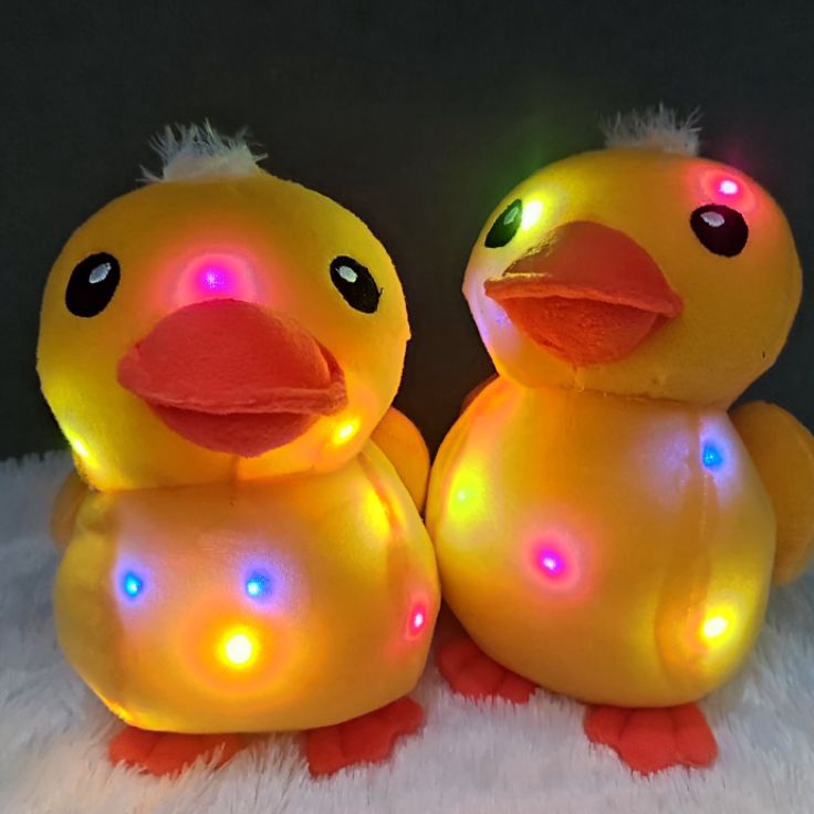 유0sf Boneka bebek kuning LED 30cm bahan halus berkualitas SNI c Kemasan Baru Baru.