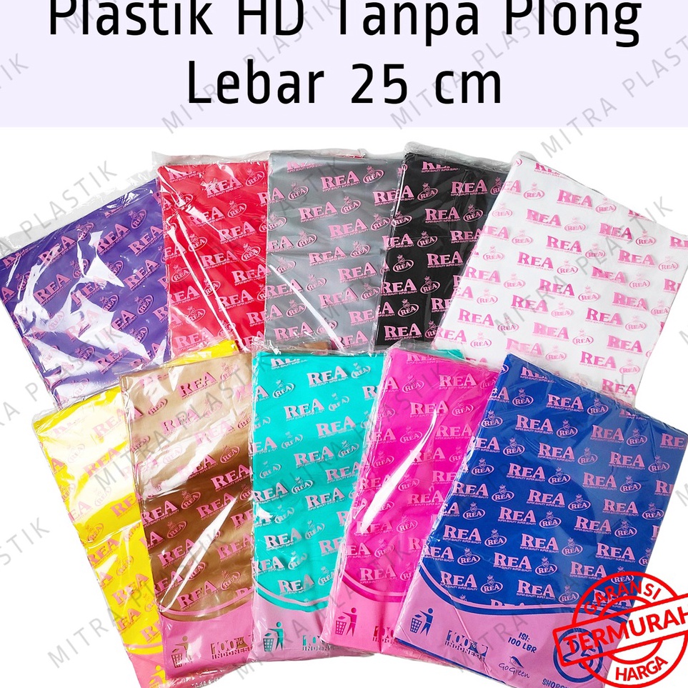 SUPER BIG SALE  Plastik HD Tanpa Plong 25x35 REA Kantong Kresek Packing Online Shop Shopping Bag Tebal Silver