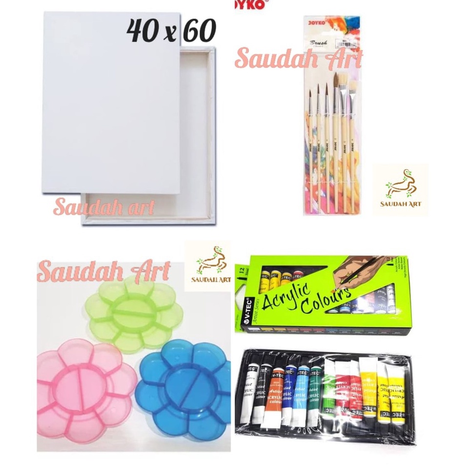 

Grosir Paket Kanvas Lukis (kanvas 40x60,kuas,palet,cat akrilik) ★★★★★