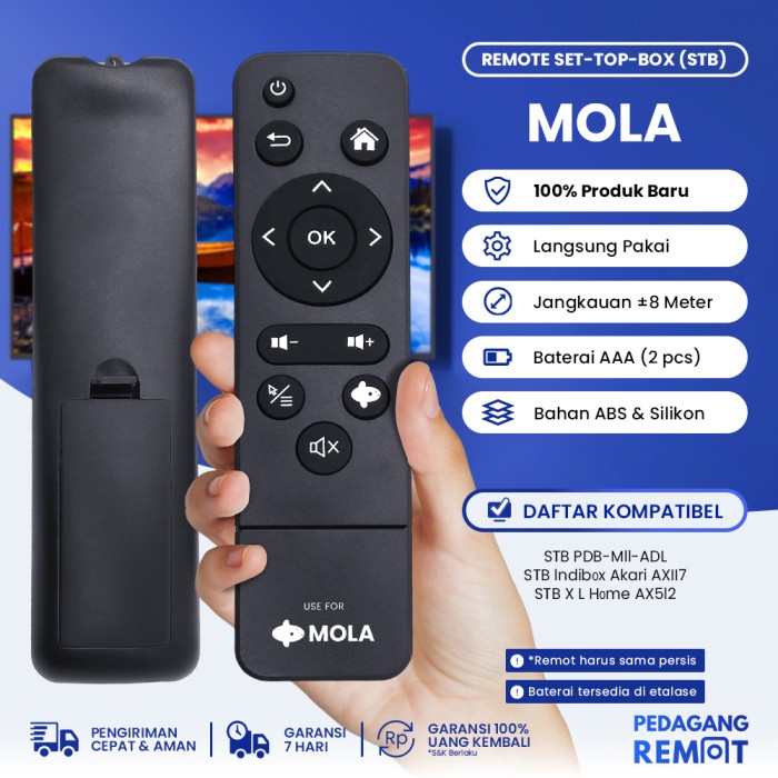 Remote STB Polytron Mola TV PDB-M11-ADL / Remot Set Top Box Mola TV -2701c