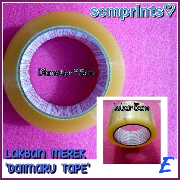 

LAKBAN BENING DAIMARU / PLAKBAN PACKINGAN TRANSPARAN BENING LEBAR 5CM [SCM]
