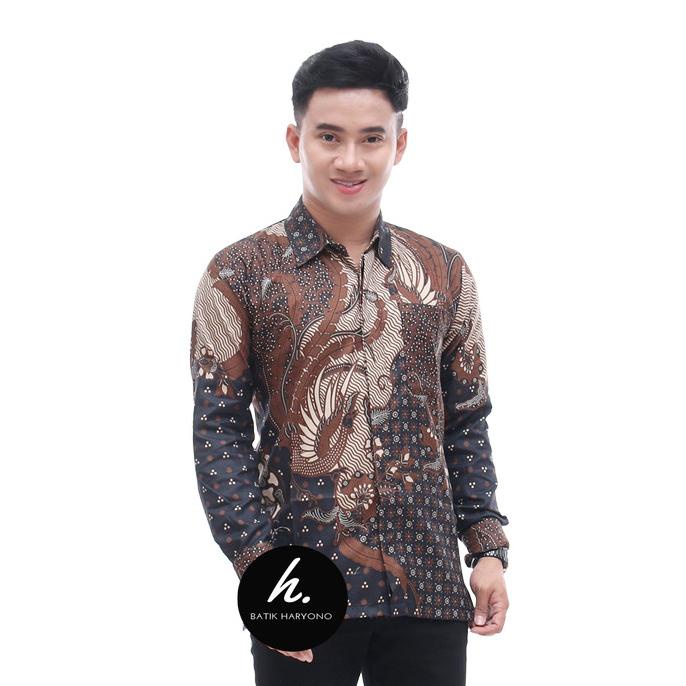 Terbaru Kemeja Batik Pria Lengan Panjang Modern Mewah Buat Kondangan