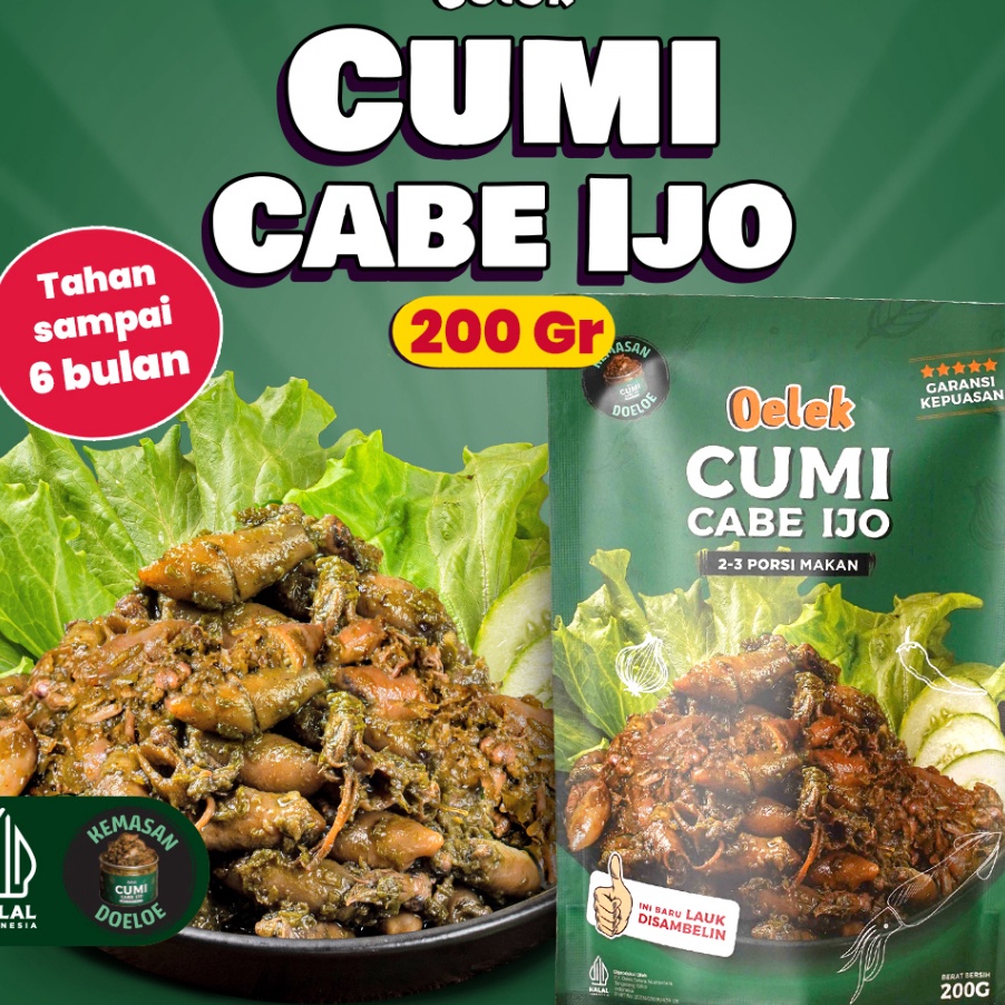 

12.12 Flash Sale Oelek Cumi Cabe Ijo Oelek / Lauk Cumi Cabai ijo / Lauk Siap Saji murah