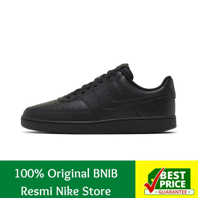 Promo Nike Court Vision Low All Black Next Nature Men Bnib Original