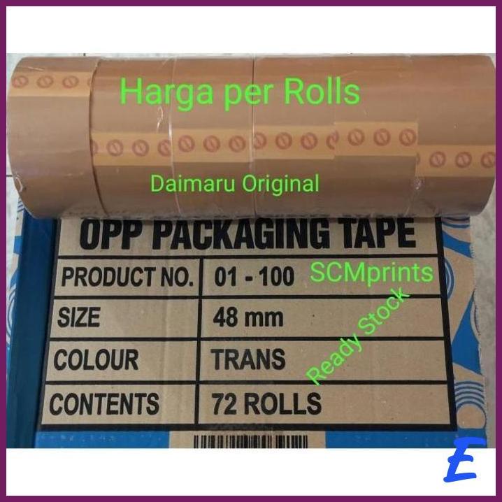 

LAKBAN COKLAT DAIMARU ASLI / PLAKBAN PACKINGAN COKLAT 2 INCHI 90 YARD [SCM]