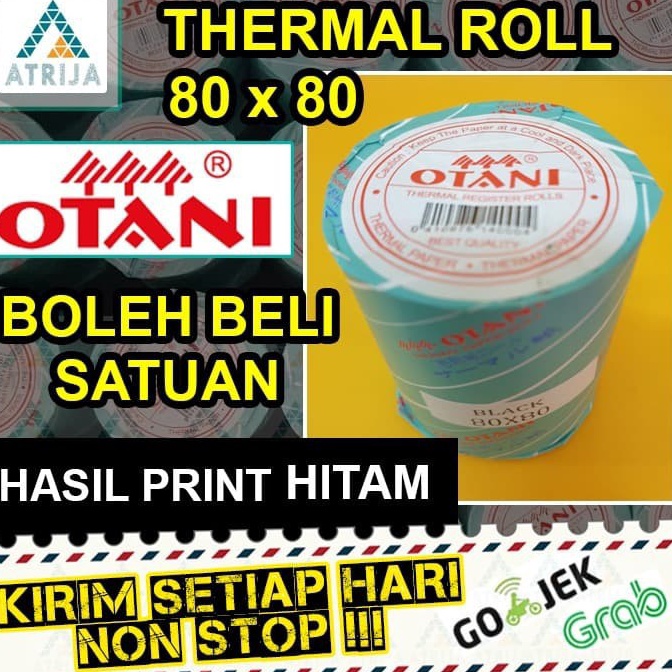 

1.1 sale Thermal Roll OTANI Black 80x80 Core 19. Kertas Termal Struk Kasir