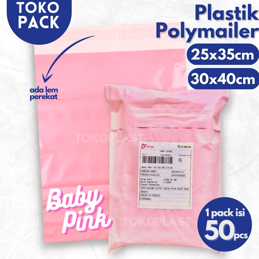 

Promo 12.12 PLASTIK POLYMAILER 25X35 30X40 PLASTIK PACKING OLSHOP ONLINE SHOP PACKING BAJU ISI 50 PCS