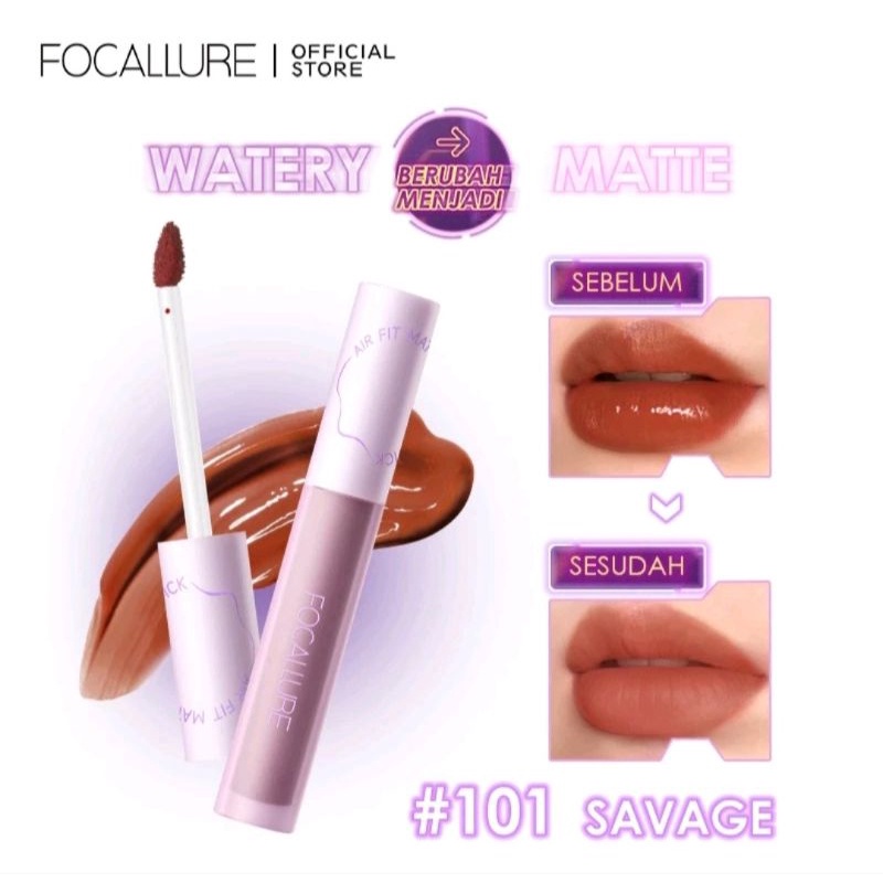 FOCALLURE #SwitchMode Airy Matte Tint Long-Lasting Transfer-Proof Lip Tint Natural Matte Finish Mask