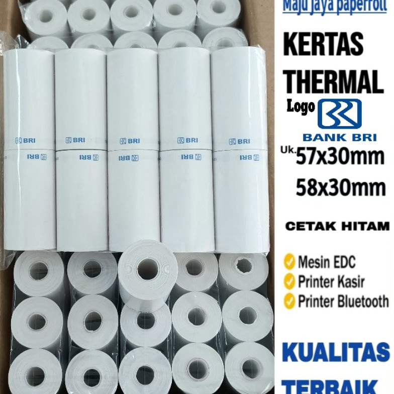 

8.8 sale KERTAS THERMAL EDC LOGO BANK BRI PAKET 10 ROLL/1 PACK