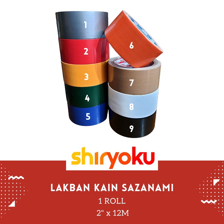 

Terbaru Lakban Kain Hitam 2" Inch x 12m Sazanami Cloth Tape 48mm Warna Lantai