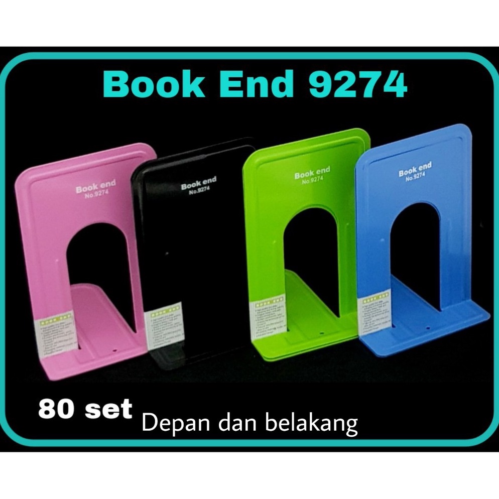 

5.5 BRANDS FESTIVAL SOS Book End MICROTOP BE-9274 (1 set/2 pcs) / Pembatas Buku Besi / Penyangga Buku/Sandaran Buku