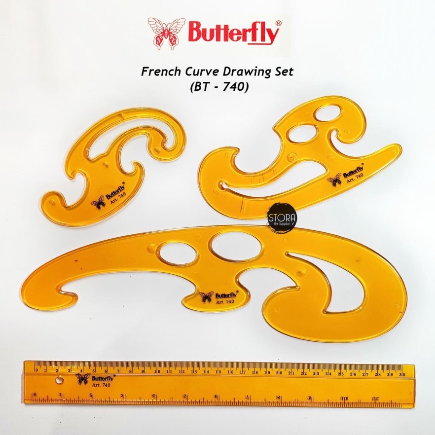 

9.9 STOK READY Penggaris Pola Baju Butterfly BT-740 / Set Penggaris