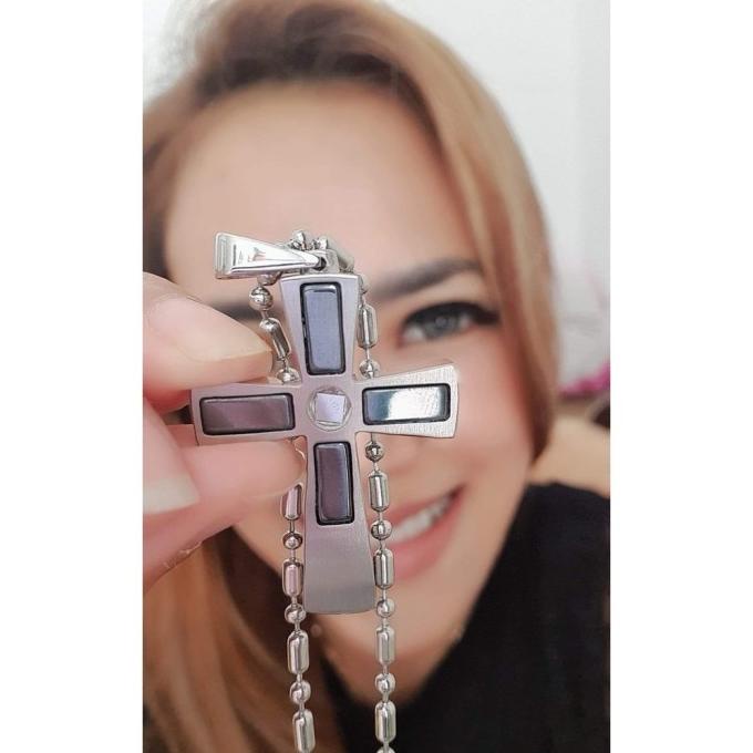 Kalung Pendant Cross Mci Kalung Salib Kalung Kesehatan Anti Radiasi